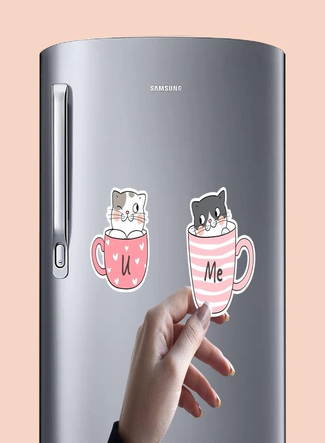 Deep Print Mart You and Me Acrylic Fridge Magnet Gift for Anniversary, Valentine, Wedding, Gift and Decoration for Husband - Wife, Boyfriend-Girlfriend, Free 1 Keychain - Image 5